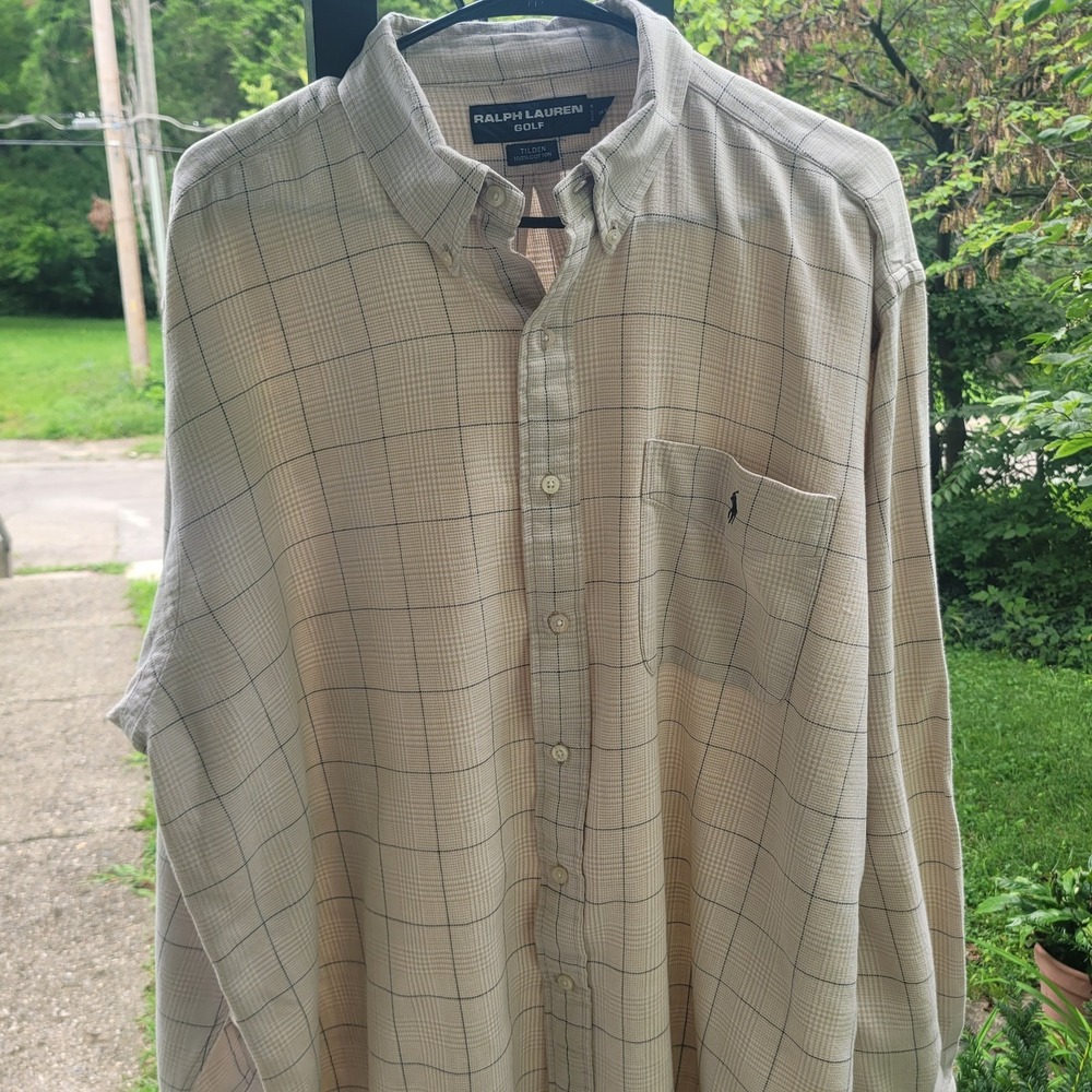 Ralph Lauren Polo Golf Men'slong Sleeve Button Up Shirt Size XL